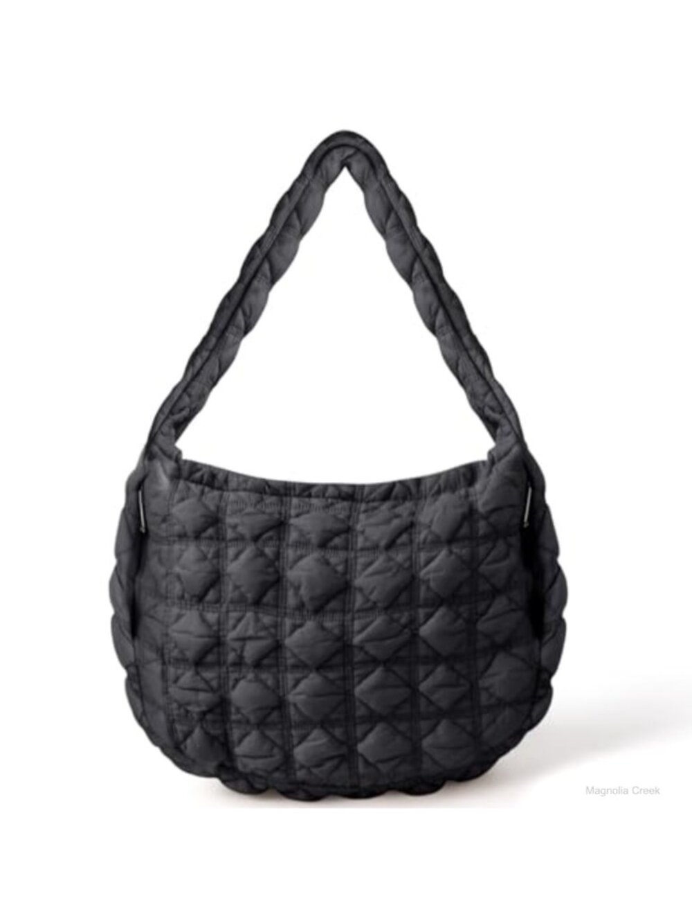 Quilted Nylon Puffer Tote Bag Lightweight Crossbody Carryall